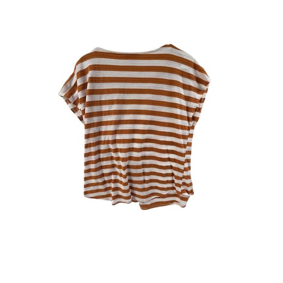 Liz Claiborne Women's Knit Top Pullover Brown White  Striped Size XL Casual - Picture 5 of 7